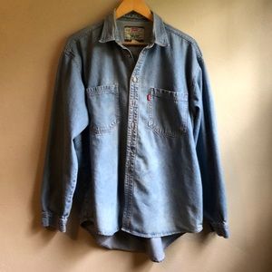 Vintage Levi’s Denim Long Sleeve Mens Shirt Size L
